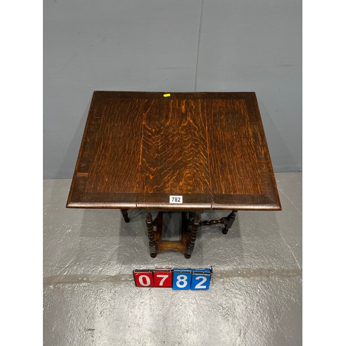 782 - Early 20th century antique barley twist drop leaf table of smaller size