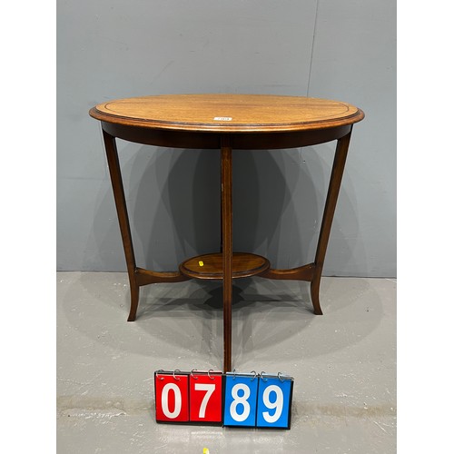 789 - Edwardian inlaid oval window table