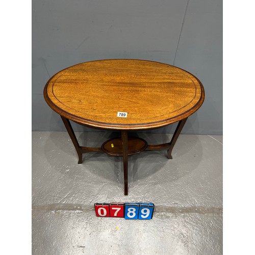 789 - Edwardian inlaid oval window table