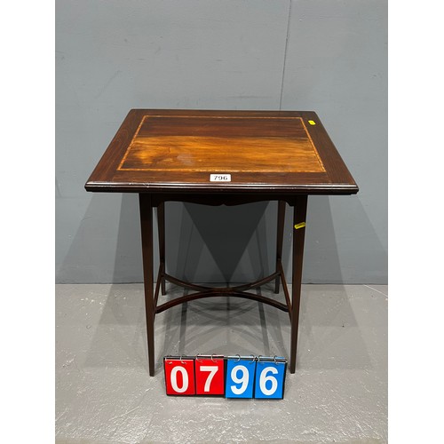 796 - Edwardian inlaid mahogany games table