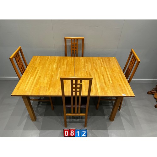 812 - Dining table & 4 chairs