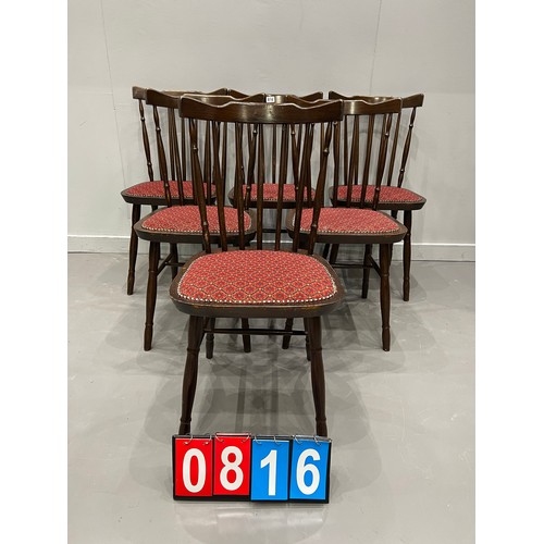 816 - Set of 6 kitchen chairs