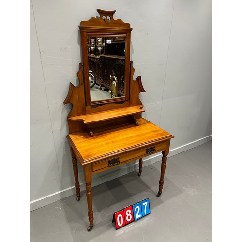 827 - Victorian satin wood dressing table