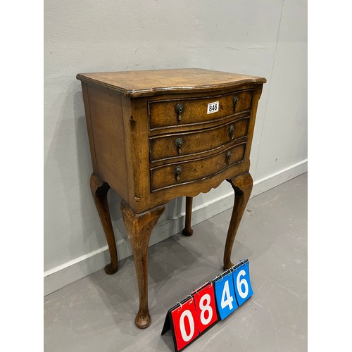 846 - Antique walnut early 20th century night stand chest of drawers