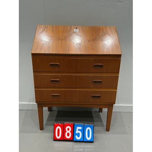 850 - Mid century teak bureau