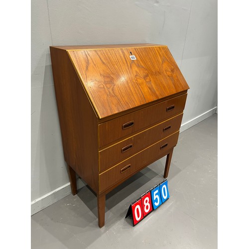 850 - Mid century teak bureau