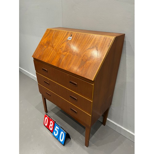 850 - Mid century teak bureau