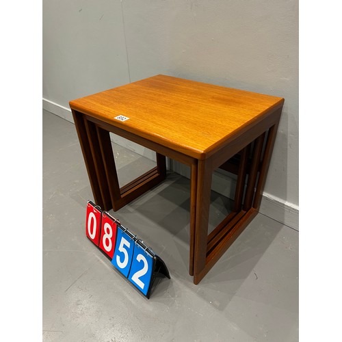 852 - Mid century teak nest of tables