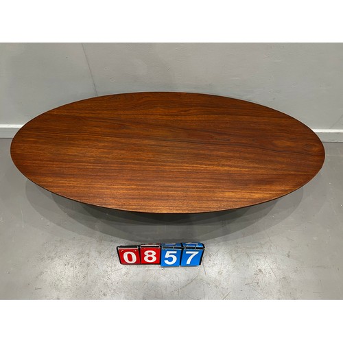 857 - G-plan astra style coffee table 'surf board' top