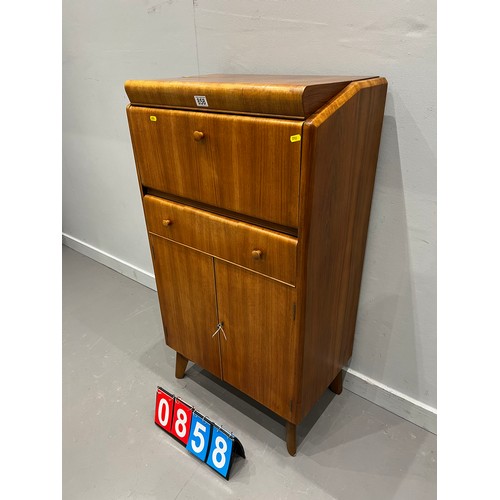 858 - Nathan mid century cocktail cabinet, metamorphic doors