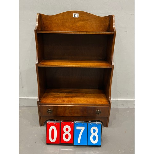 878 - Vintage mahogany waterfall bookcase