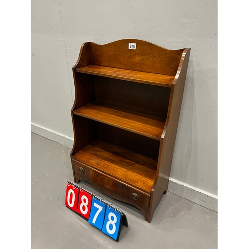 878 - Vintage mahogany waterfall bookcase