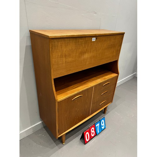 879 - Mid century jentique mini highboard/ bureau