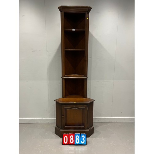 883 - Mahogany corner unit