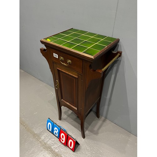 890 - Edwardian marble top wash stand