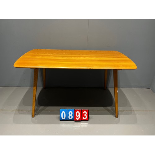 893 - Blonde ercol plank table very clean