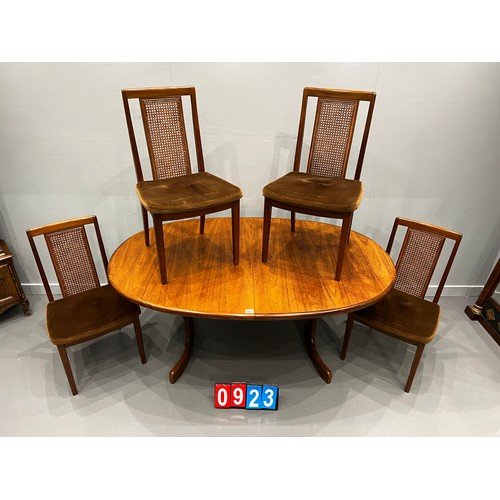 923 - G-plan teak fresco table + 4 chairs