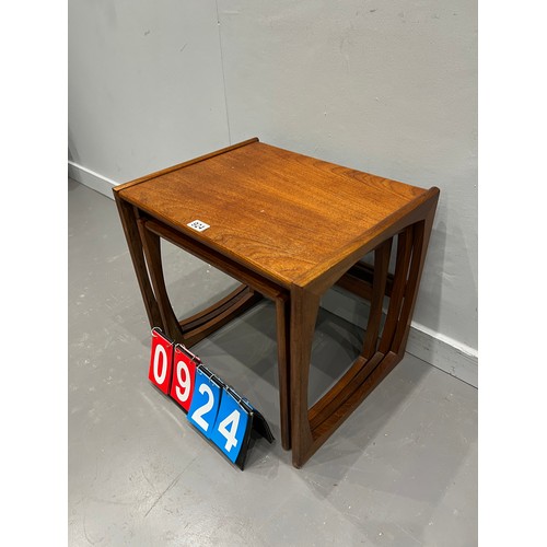 924 - G-plan quadrille teak nest of mid century tables