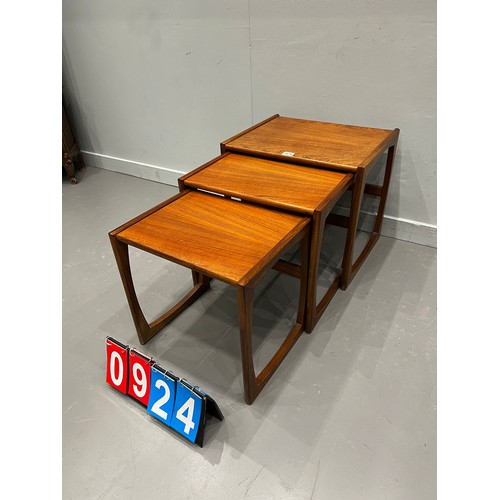 924 - G-plan quadrille teak nest of mid century tables