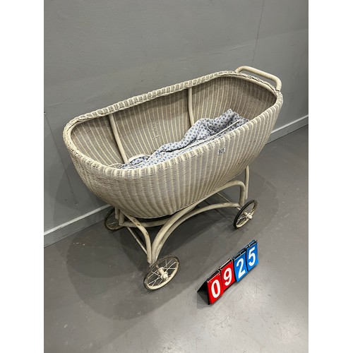 925 - Lloyd loom wicker pram