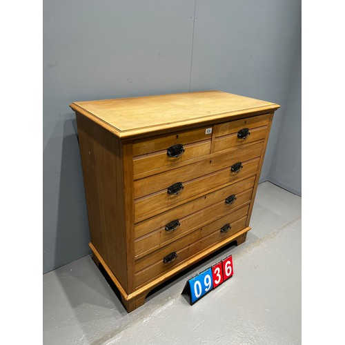 936 - Antique satin wood chest of drawers