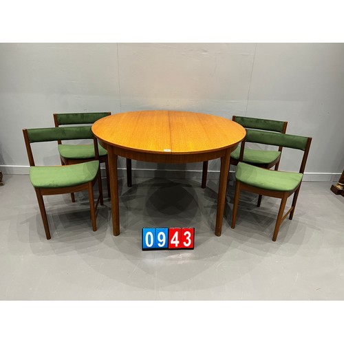 943 - McIntosh teak table + 4 chairs very clean