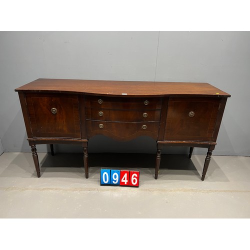 946 - regency style mahogany inlaid sideboard