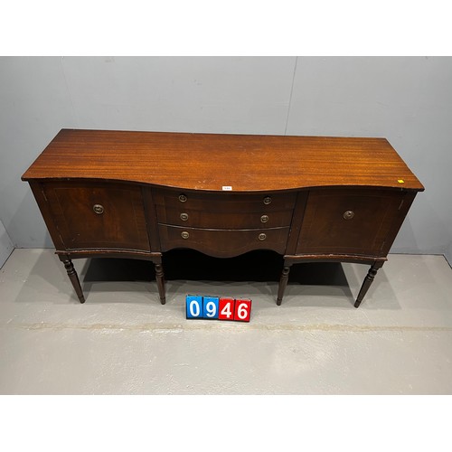 946 - regency style mahogany inlaid sideboard