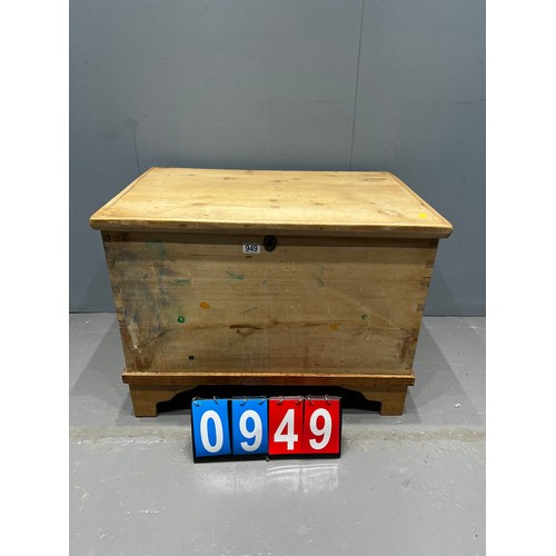 949 - Victorian pine blanket box/chest