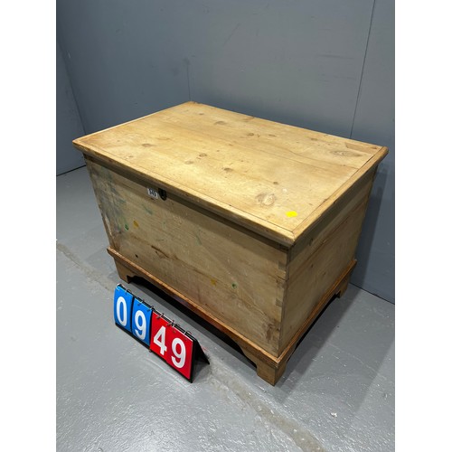 949 - Victorian pine blanket box/chest