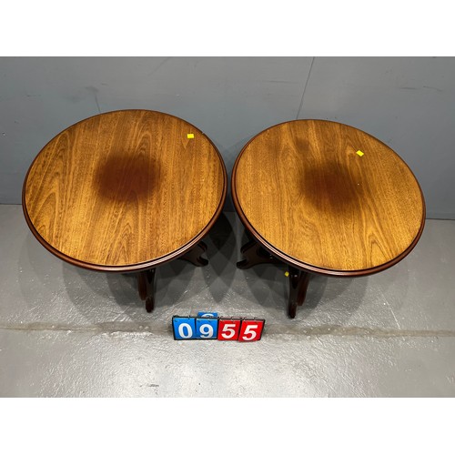 955 - Pair of circular side tables