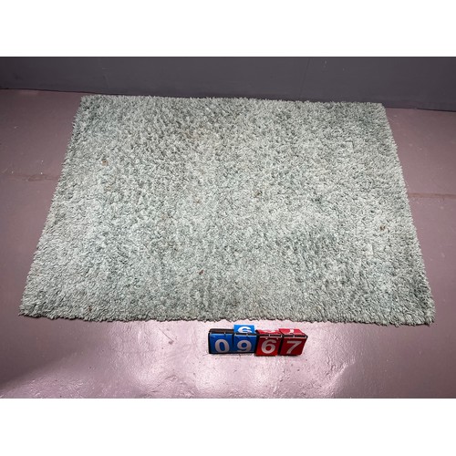 967 - Duck egg blue shaggy rug