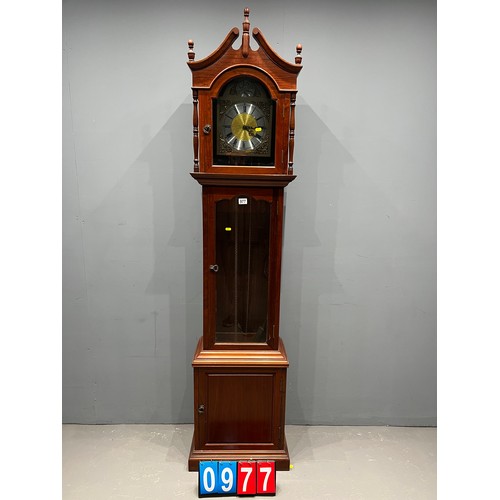 977 - Vintage long case grandfather clock