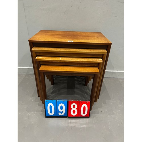 980 - Mid century nest of 4 tables