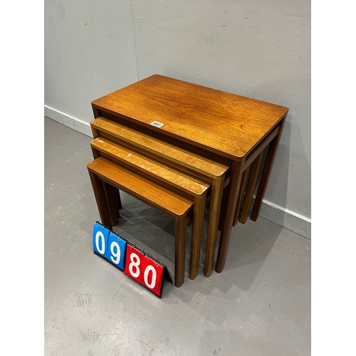 980 - Mid century nest of 4 tables