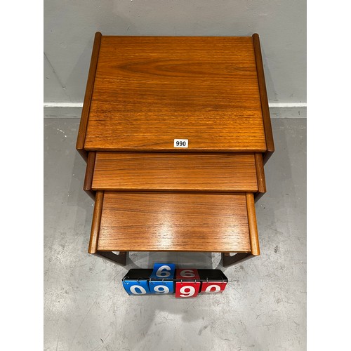 990 - G-plan quadrille teak nest of tables very clean