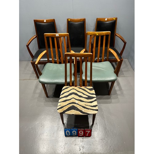 997 - 6 G-plan mid century chairs