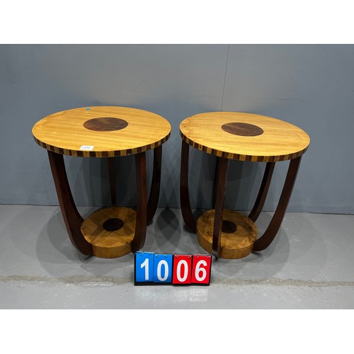 1006 - Pair of art deco style side tables