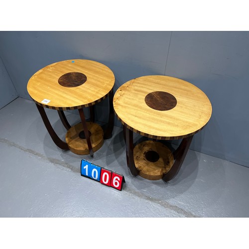 1006 - Pair of art deco style side tables