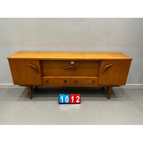 1012 - Rare 'boomerang' mid century teak sideboard danish ?