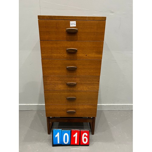 1016 - G-plan teak quadrille mid century tall boy