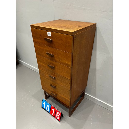 1016 - G-plan teak quadrille mid century tall boy