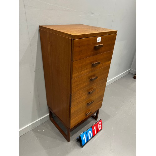 1016 - G-plan teak quadrille mid century tall boy