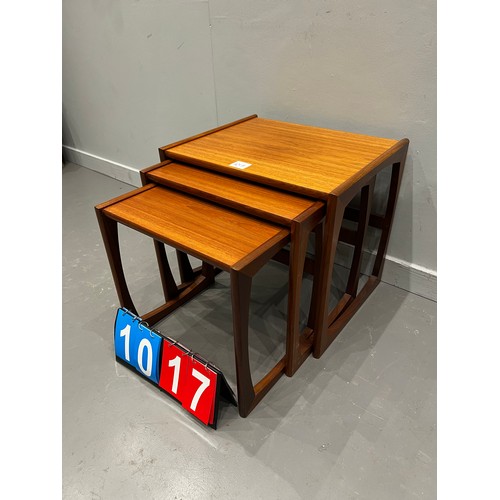 1017 - G-plan quadrille mid century teak nest of tables (very clean)