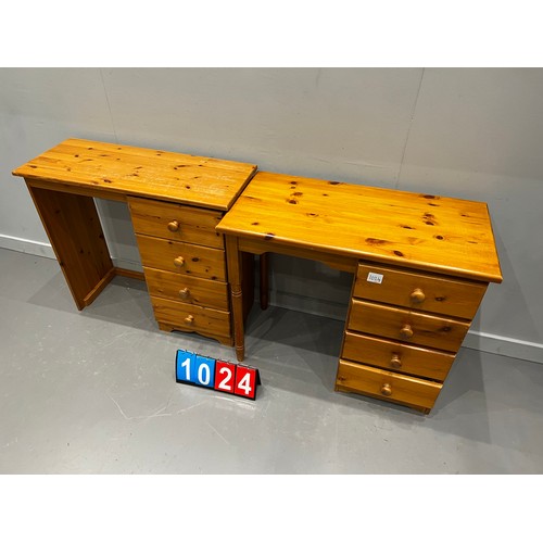 1024 - 2 Pine desks/dressing tables