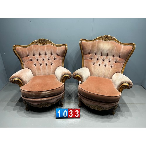 1033 - Pair Italian love chairs