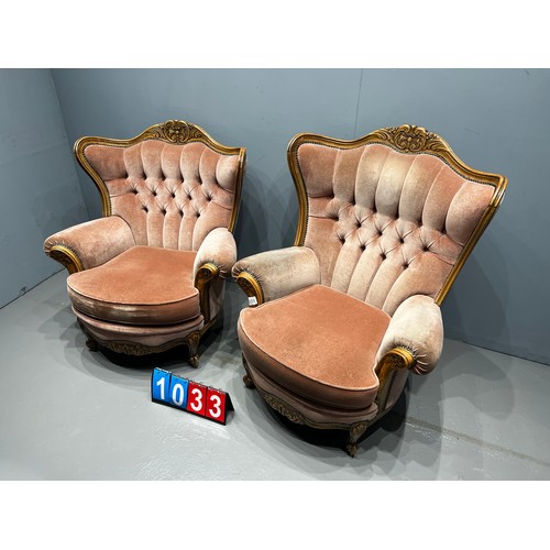 1033 - Pair Italian love chairs