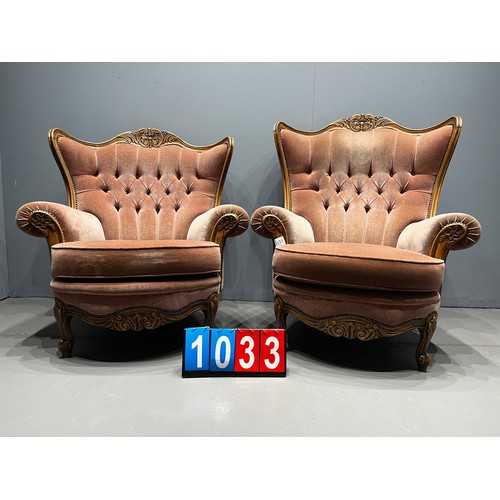 1033 - Pair Italian love chairs