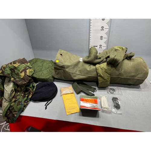 41 - Army ruck sack + contents