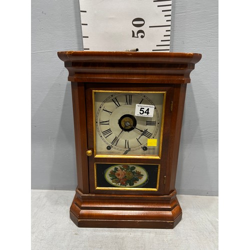 54 - 1830's Seth Thomas USA alarm clock with key working